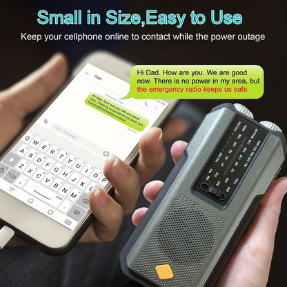 Radio – Daykit Portable FM Radio with Solar Power, Hand Crank & Emergency Power Bank