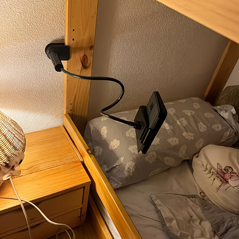 360° Rotating Phone Stand – Flexible Mobile & Tablet Holder for Bedside Use