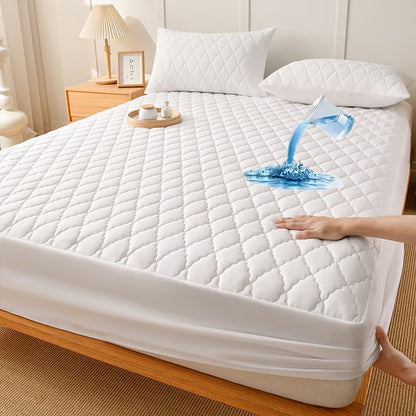 Bed Cover – Luxury Waterproof Quilted Mattress Protector Fitted Sheet for Single & Double Beds