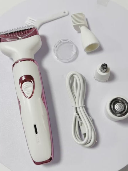 Women Razor – Rechargeable Electric Shaver for Face, Legs, Underarms & Bikini Trimming (Painless Grooming Kit)