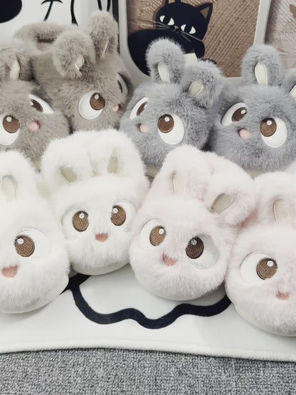 Cute Slippers for Kids – Rabbit Slippers Cartoon Winter Indoor Shoes for Toddlers